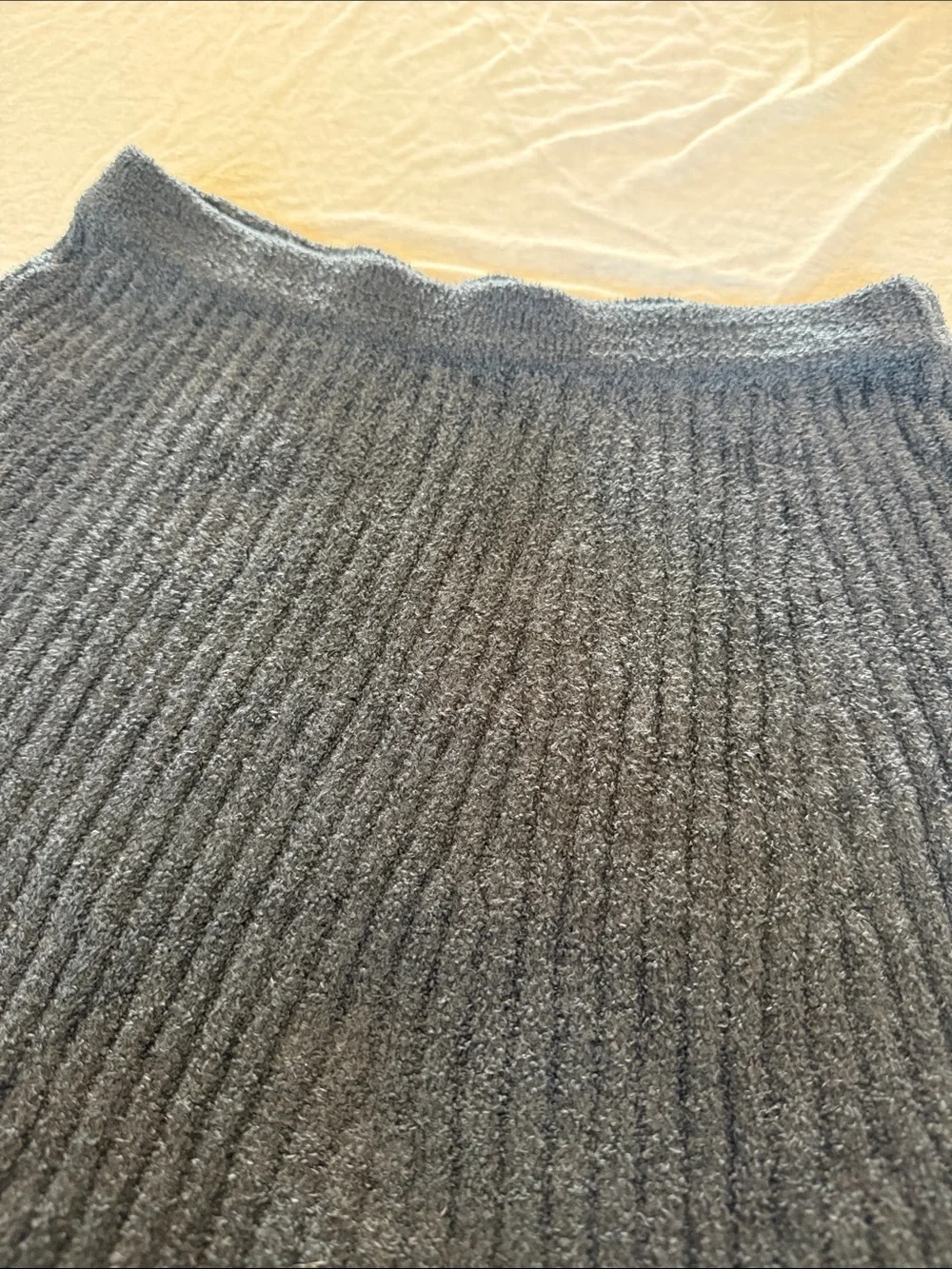 abercrombie kids Black Ribbed A-Line Knit Skirt